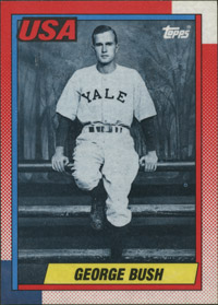 Topps Baseball Card of George Bush